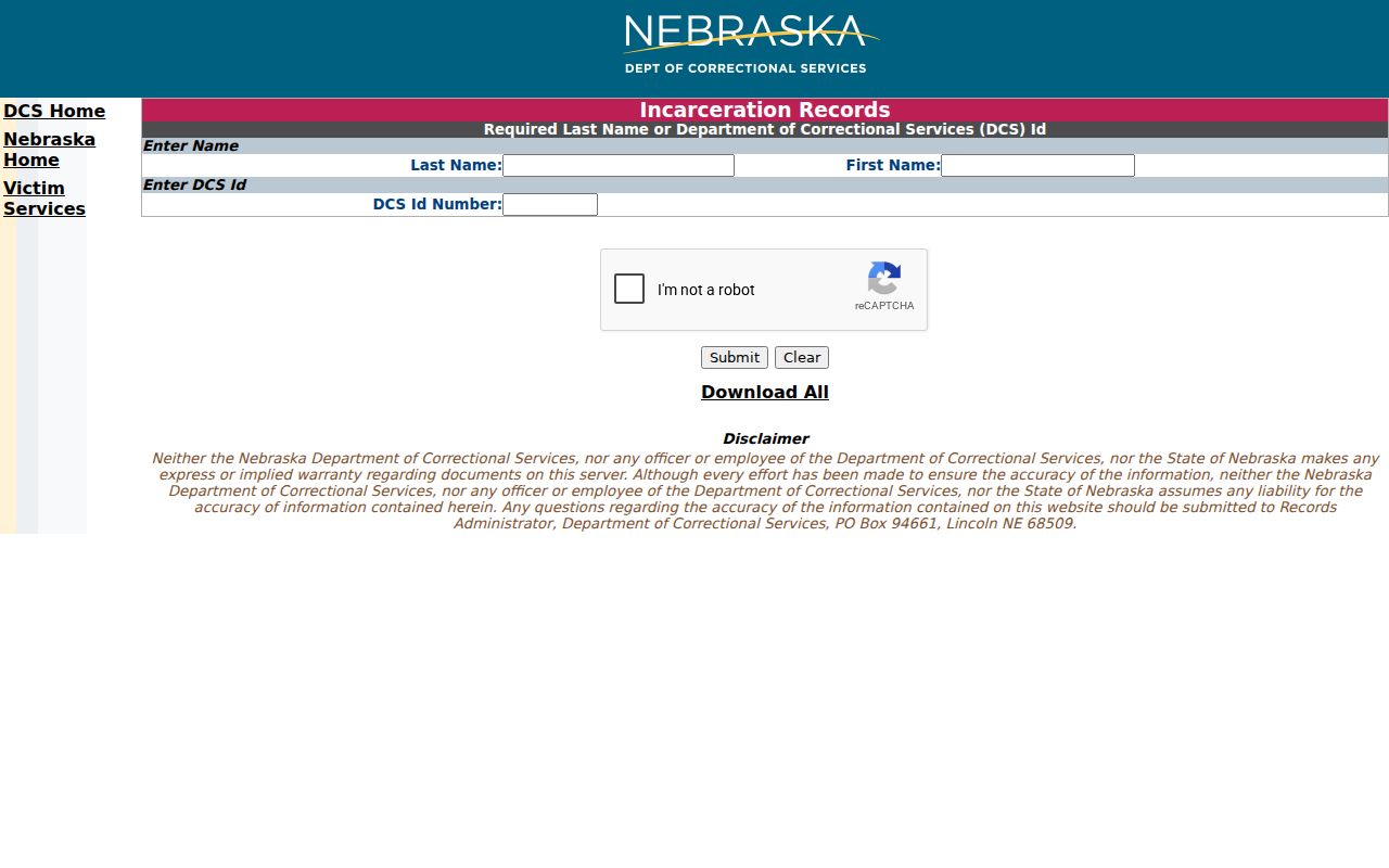 Nebraska state custody search after a Brown County arrest