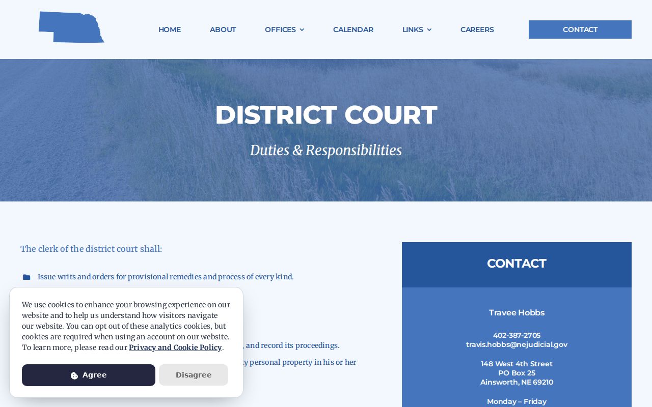 Brown County criminal felony case records office