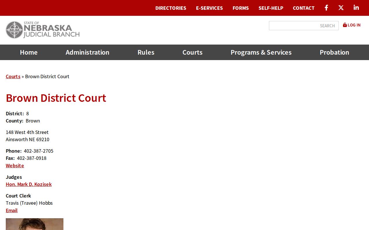 Brown County criminal court cases at Brown District Court