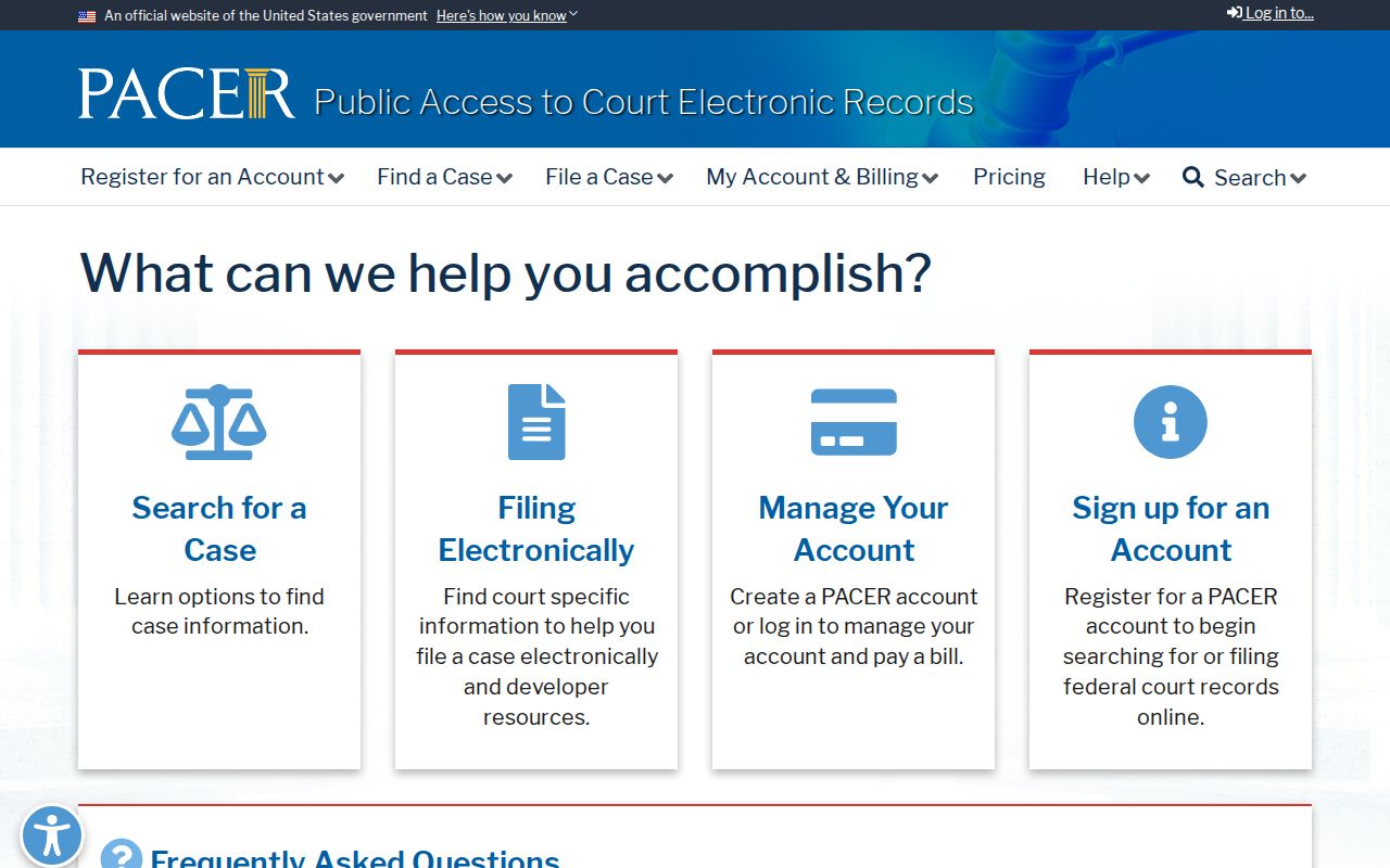 Federal court case search for a Brown County criminal matter