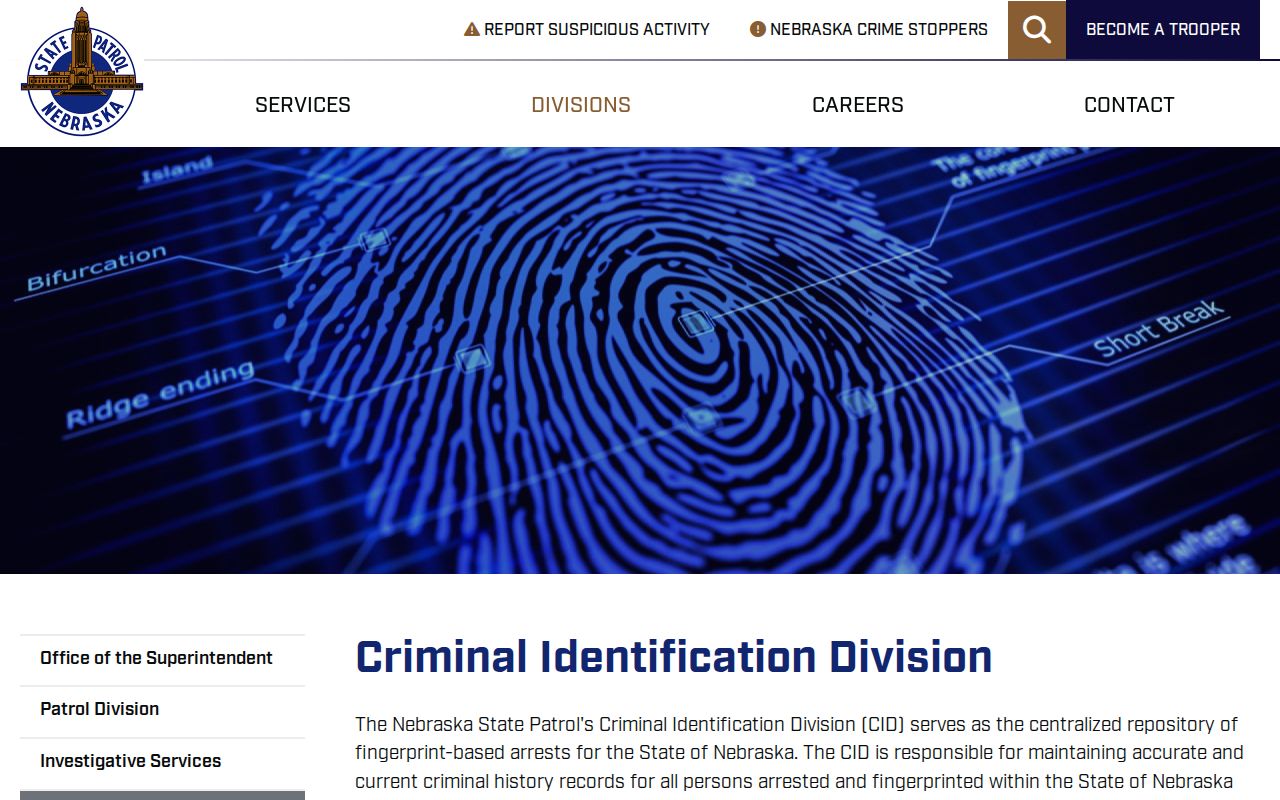 Brown County criminal records repository contact through NSP