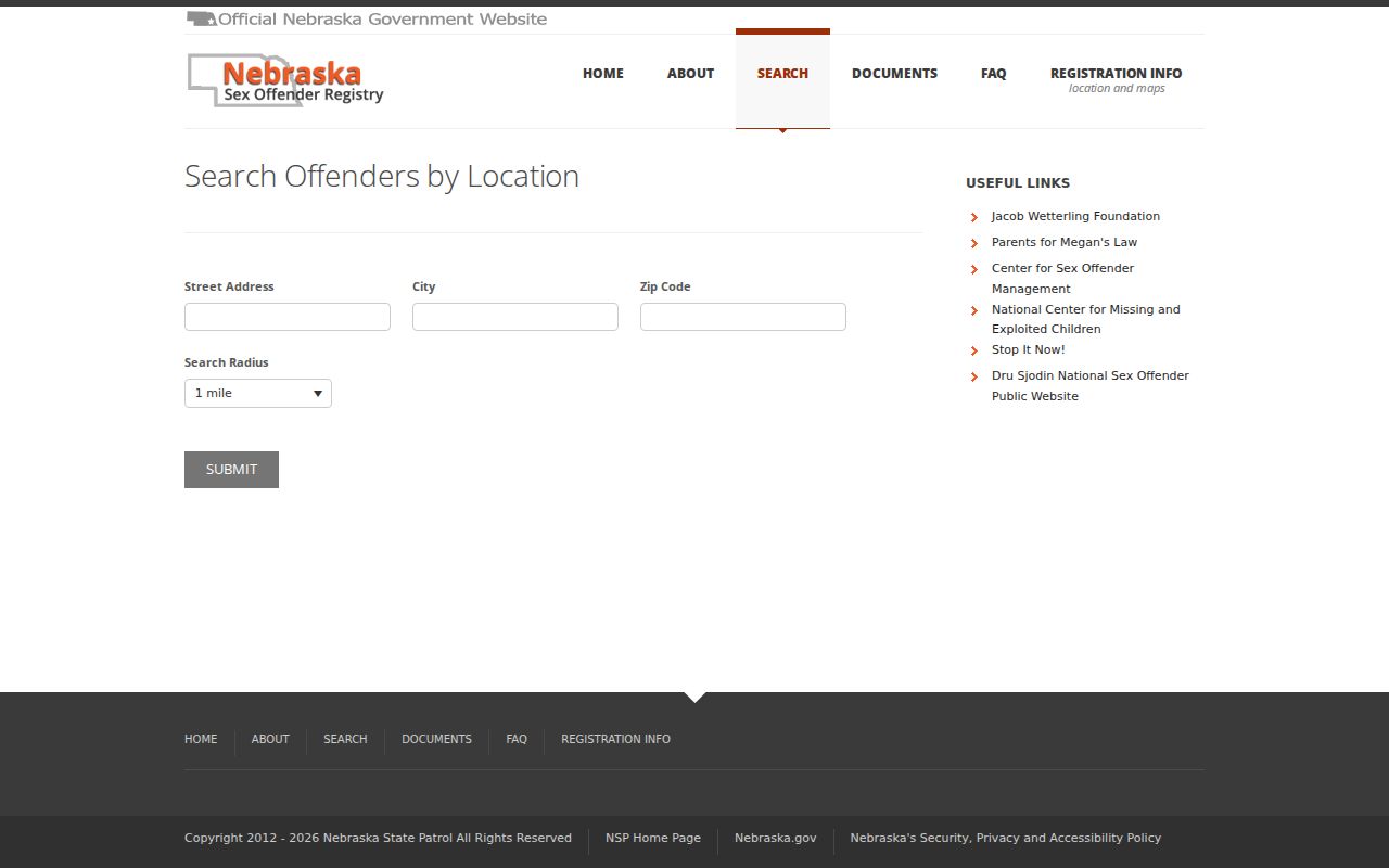 Brown County sex offender location and radius lookup